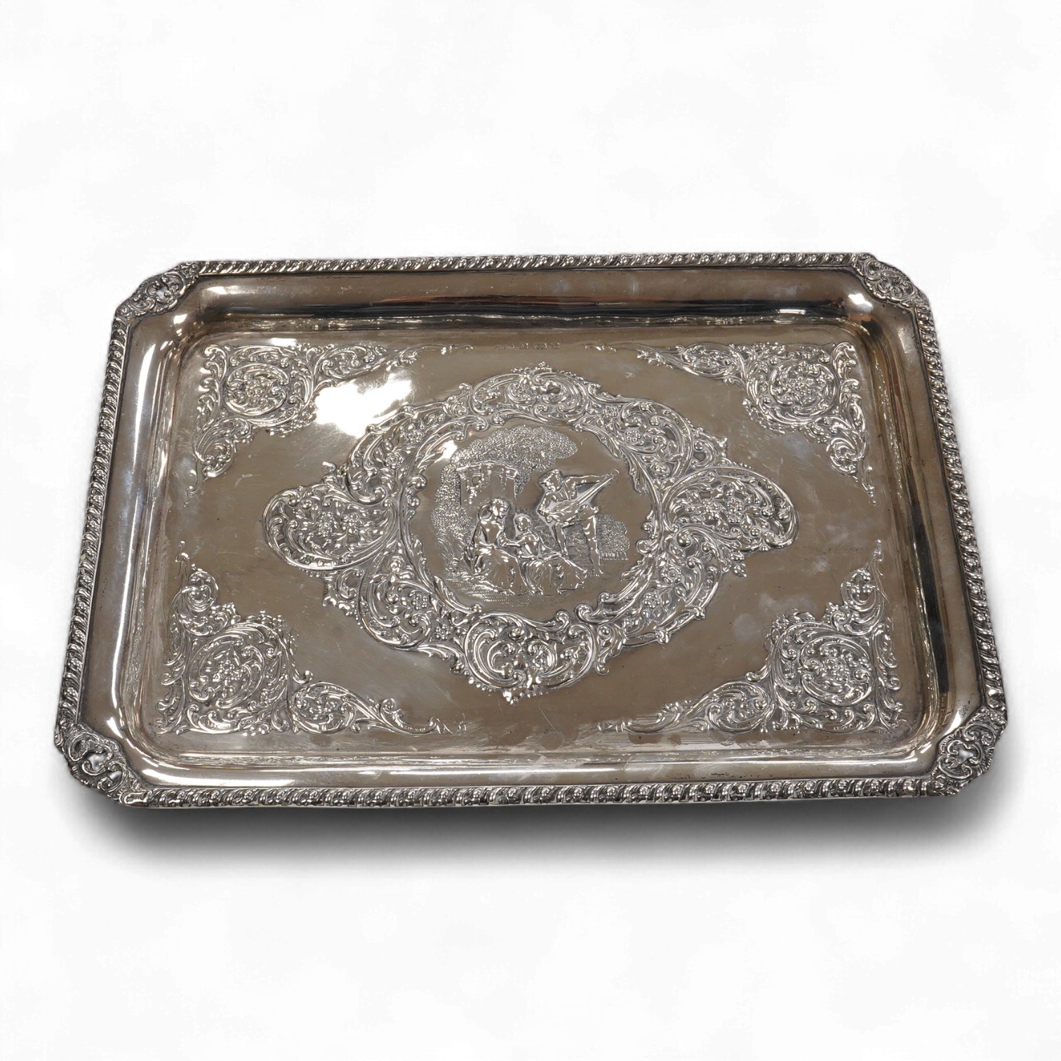 A George V silver pedestal bowl, with dimpled body, Maxfield & Sons Ltd, London, 1912, diameter 11.5cm, weighted, gross 6.1oz.